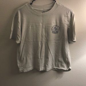 White Vans Tee with Navy Desert Print